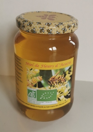 Miel d’acacia bio – très clair, goût doux et liquide, récolté dans le Morvan