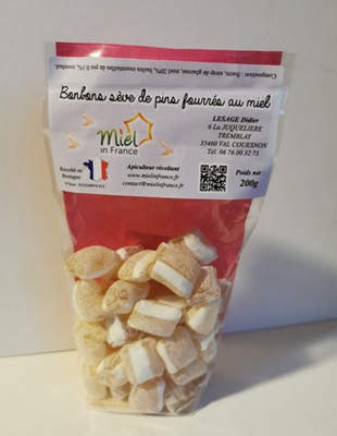 Bonbons Sève de Pin fourrés au miel