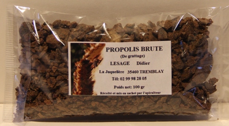 Vente en ligne de Propolis brute de grattage (100 grammes)