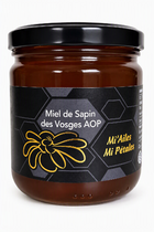 Pot de miel de sapin AOP des Vosges – texture foncée et onctueuse